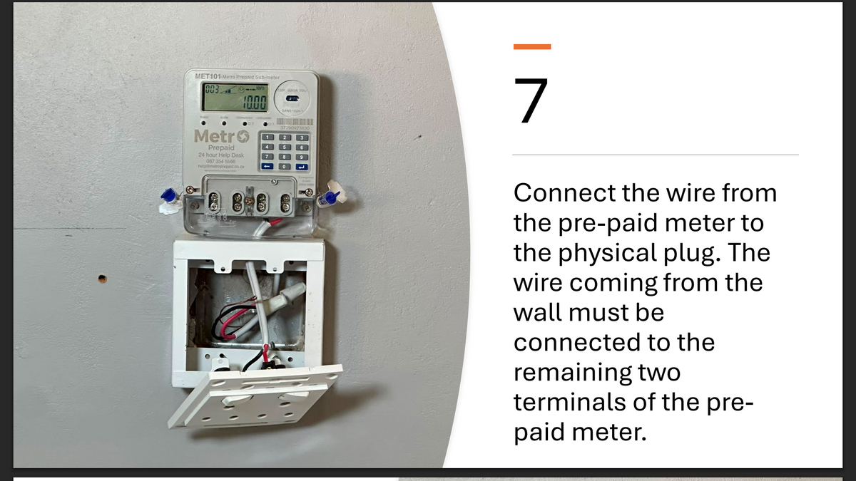 Metro Prepaid Sub-Meter installation