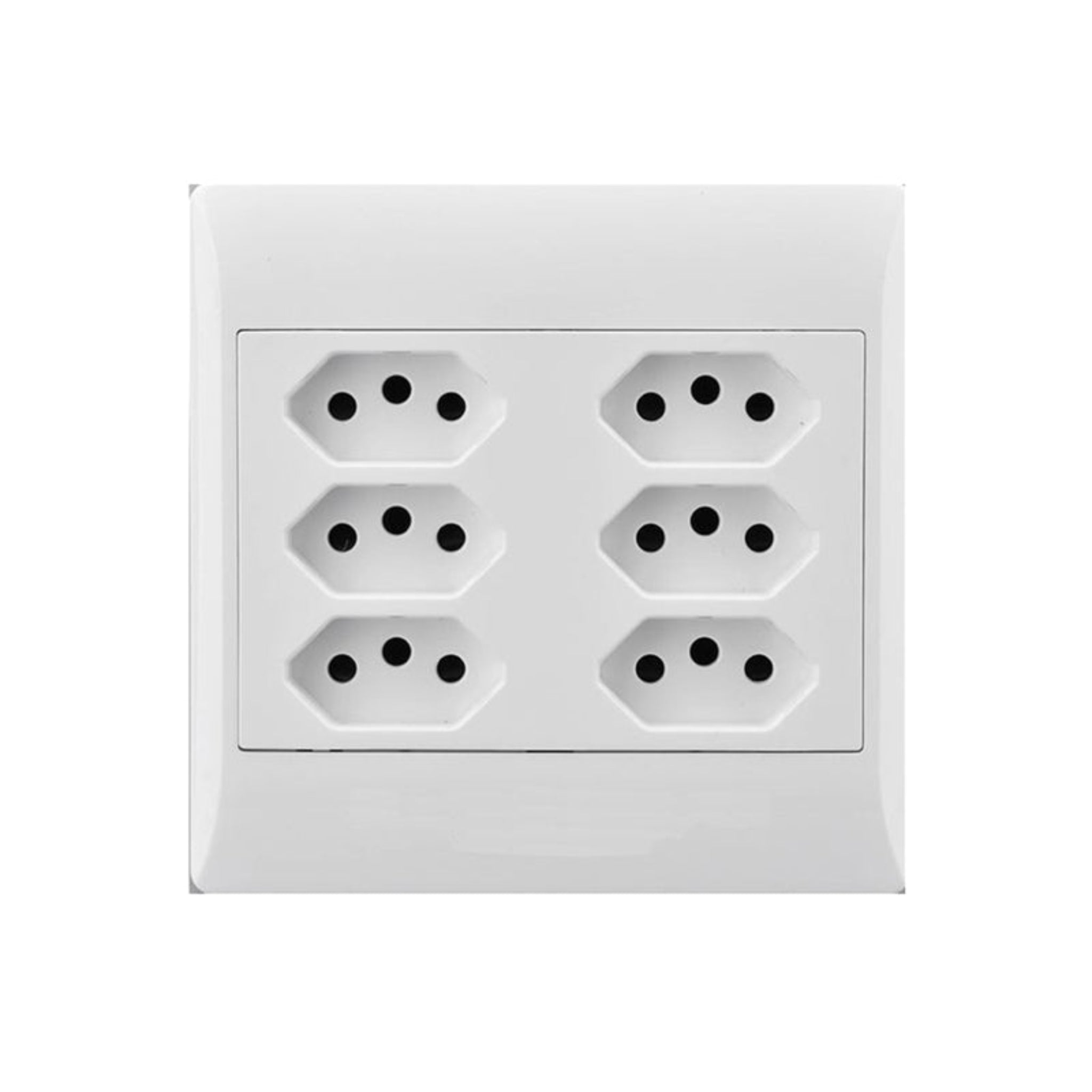CBI - 6 x New SA Socket Outlet 4×4 With White Cover Plate