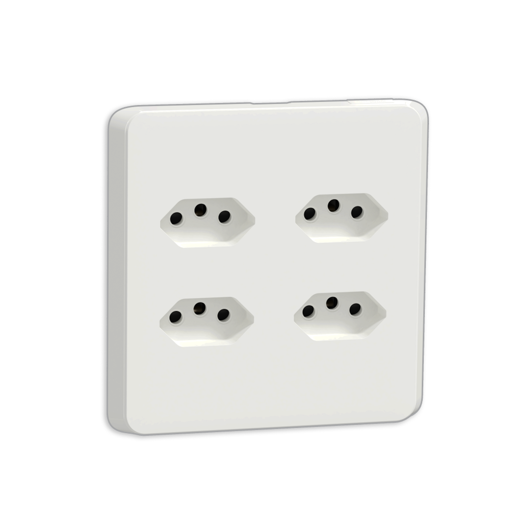 4 x New SA Socket Outlet 4×4 White with skin